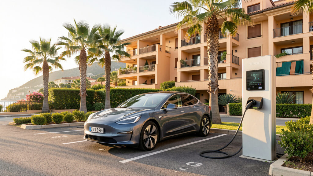 Installer une borne de recharge en copropriété sur la Côte d’Azur : droit à la prise, coûts et impact sur la valeur du logement